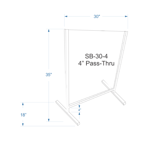 SNEEZE-BLOCK Counter top Sneeze/Cough Guard Shield w/ 4